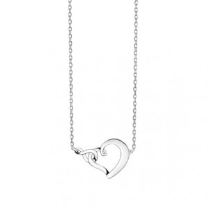Colier argint cu inima si infinit DiAmanti Z1559N-DIA (Argint 925‰ 2,3 g.)